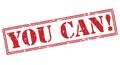 You can! red stamp Royalty Free Stock Photo