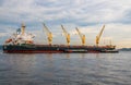 Container Ship in the gulf of Thailand