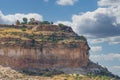 View of the flat-topped rock of Debre Damo monastery Royalty Free Stock Photo