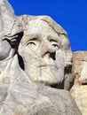 Macro Shot the statue of Thomas Jefferson one of Americas Founding Fathers at Mount Rushmore