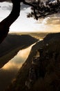 amazing view above a big river on a sunny evening Royalty Free Stock Photo