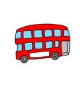 Illustration of a British double-decker bus