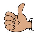 Illustration of a hand with the thumb up