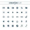 Universal flat icons set for Your Web and Mobile Design Royalty Free Stock Photo