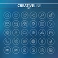Universal thin icons set for Your Web and Mobile Design Royalty Free Stock Photo