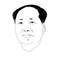 Realistic illustration of Chinese communist leader Mao Zedong