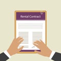 Vector image of rental contract form.
