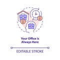 You cant leave home office concept icon