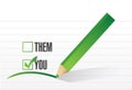 you check list selection illustration Royalty Free Stock Photo