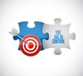 you are in control target puzzle pieces message