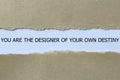 you are the designer of your own destiny on white paper Royalty Free Stock Photo