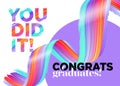 You Did It Congratulations Graduates Class of 2018 Vector Logo.