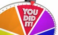 You Did It Success Winner Spinning Wheel