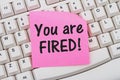 You are Fired Royalty Free Stock Photo