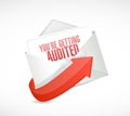 you are getting audited mail illustration Royalty Free Stock Photo