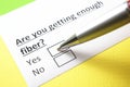 are you getting enough fiber? yes or no Royalty Free Stock Photo