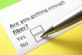 are you getting enough fiber? yes or no Royalty Free Stock Photo
