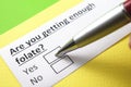 are you getting enough folate? yes or no Royalty Free Stock Photo