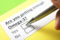 are you getting enough Omega- 3? yes or no Royalty Free Stock Photo
