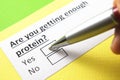 are you getting enough protein? yes or no Royalty Free Stock Photo