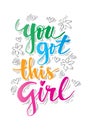 You got this Girl Royalty Free Stock Photo