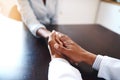 You have absolutely nothing to worry about. Closeup shot of an unrecognizable doctor holding a patients hand in comfort. Royalty Free Stock Photo