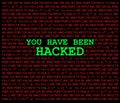 You have been hacked with dummy code text in the background