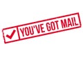 You have Got Mail rubber stamp Royalty Free Stock Photo