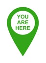 Map pin pointer location icon