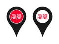 Map pin pointer. you are here sign Royalty Free Stock Photo