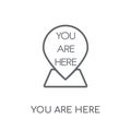 You are here linear icon. Modern outline You are here logo conce