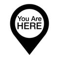 You Are Here Location logo. Marker location you are here Vector illustration