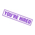 You Are Hired Letter Rubber Stamp Template Design Royalty Free Stock Photo
