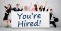 You are hired word Royalty Free Stock Photo