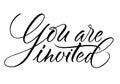 You Are Invited lettering