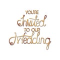 You are invited to our wedding label