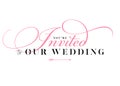 You are Invited Wedding Title for Card, Invitation. Royalty Free Stock Photo