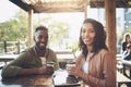 You just cant resist a good coffee spot. a young couple in a coffee shop.