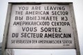 You Are Leaving the American Sector Sign