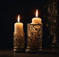 You light a candle in the dark, and its flame casts a soft and gentle light.