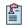 Biodata Vector icon which can be easily modified or edit