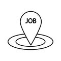 Job location vector icon which can be easily modified or edit Royalty Free Stock Photo