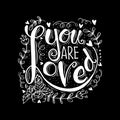 You are loved hand lettering.