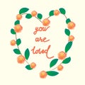 You are loved ,hand lettering Valentine's Day