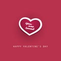 You Are Loved - Valentine`s Day Card - Design Illustration for Your Greeting Card