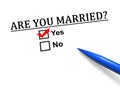 Are you Married?: yes or no Royalty Free Stock Photo