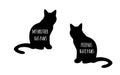 You me and the cats svg, cat svg, cat SVG Bundle, Hand drawn inspirational quotes about cats Royalty Free Stock Photo