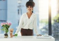 You are the most powerful force in your life. a beautiful young businesswoman working in her office. Royalty Free Stock Photo