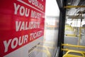 You must validate your ticket on city bus