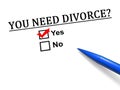 You need Divorce?: yes or no Royalty Free Stock Photo